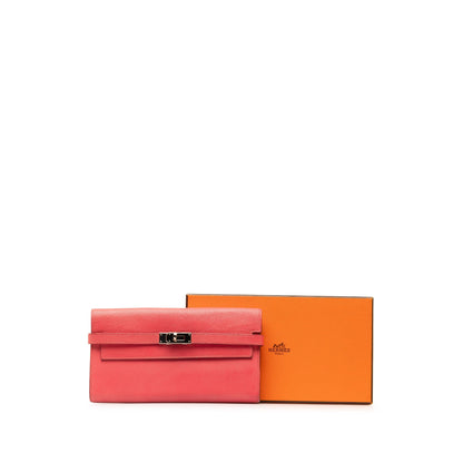 Hermes Chevre Classic Kelly Wallet Long Wallets