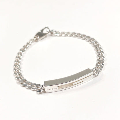 GUCCI bracelet Silver925 Silver Cutout G Women 16 Used