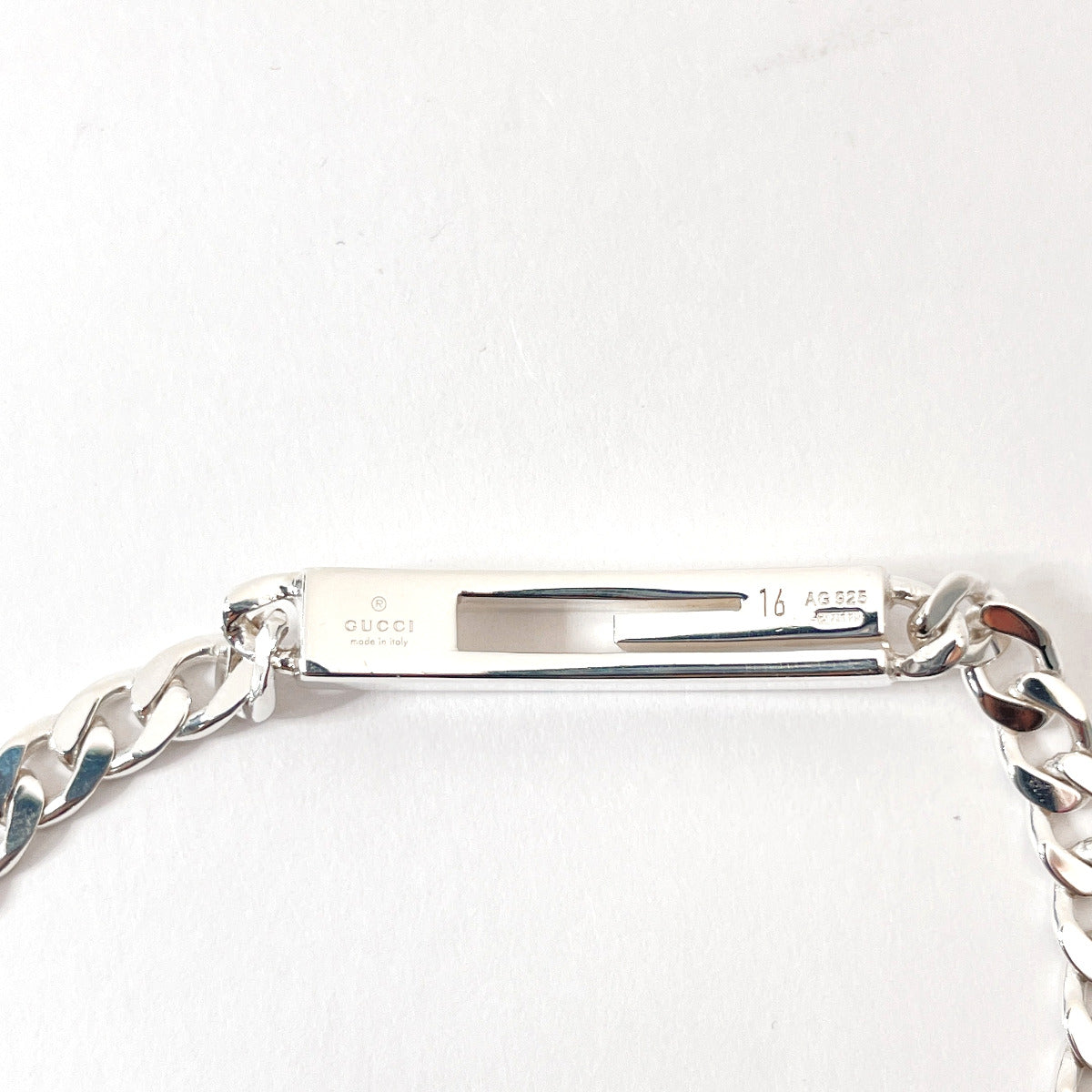 GUCCI bracelet Silver925 Silver Cutout G Women 16 Used