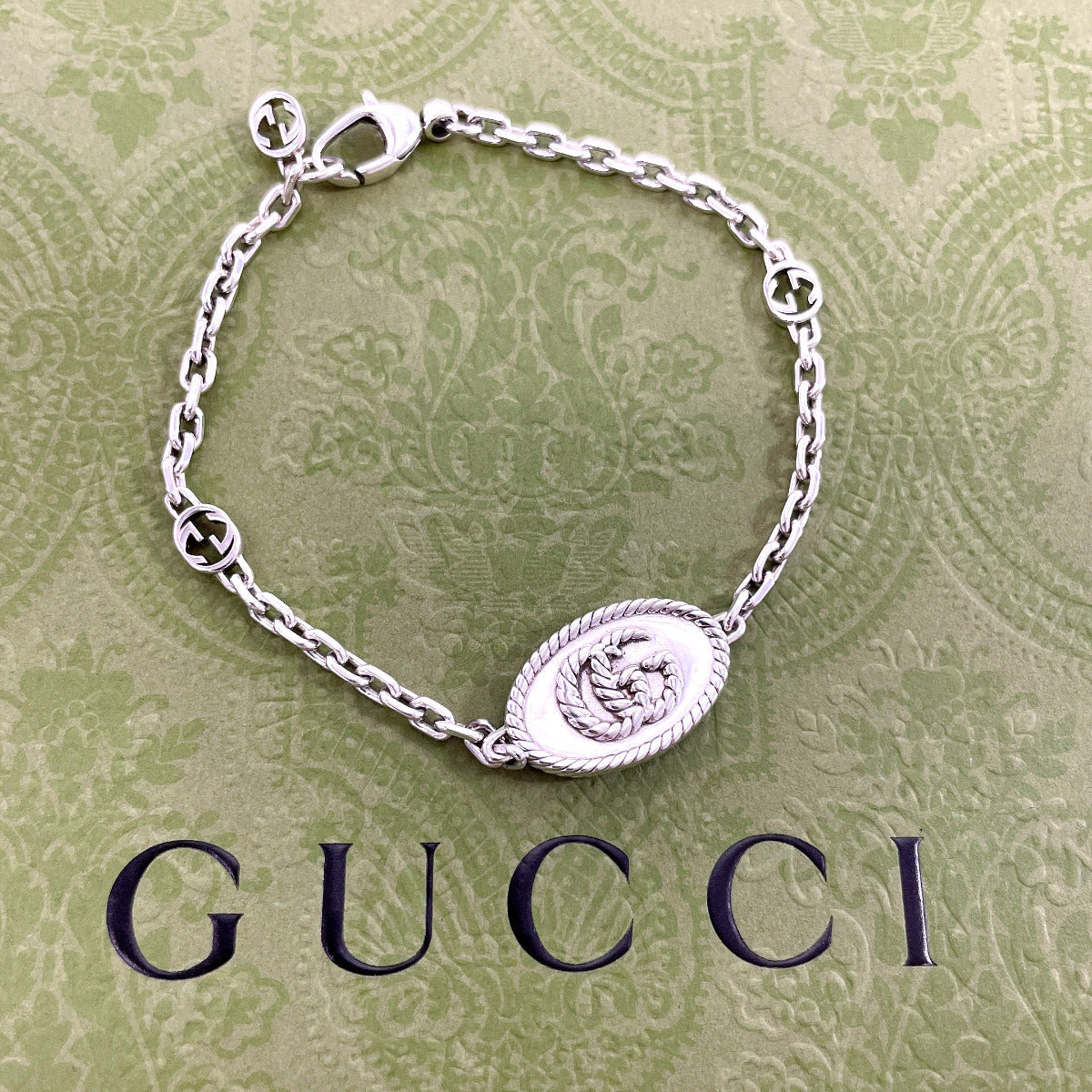 GUCCI bracelet Silver925 Silver GG Marmont mens 19 Used