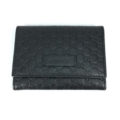 GUCCI Card Case 544030 leather black Guccisima Business Card Holder Pass Case mens Used