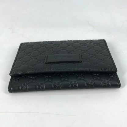 GUCCI Card Case 544030 leather black Guccisima Business Card Holder Pass Case mens Used