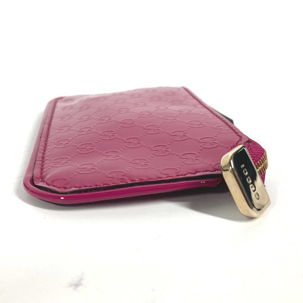 GUCCI Coin case 233183 enamel pink With key ring Micro Guccisima Women Used