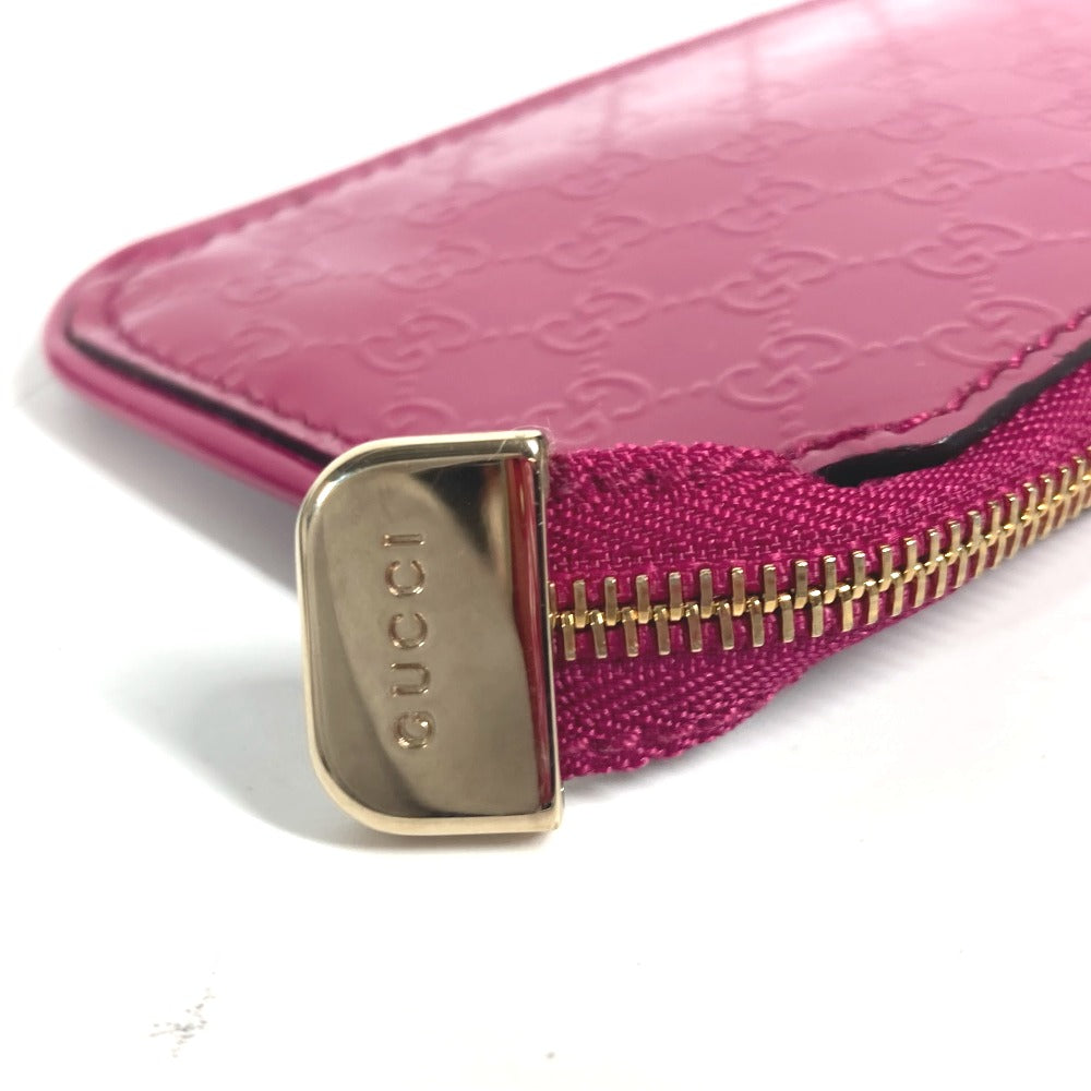 GUCCI Coin case 233183 enamel pink With key ring Micro Guccisima Women Used