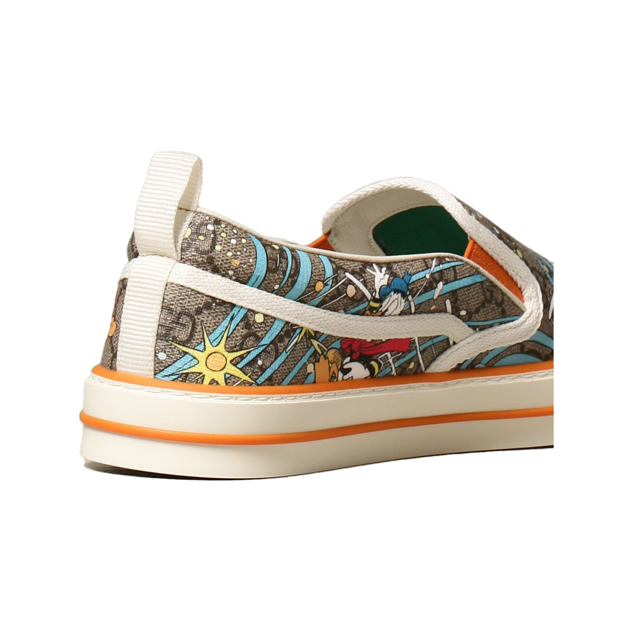 Gucci 647951 Donald Duck Men's Shoes Multi-Color PU Leather Casual Slip-On Sneakers (GGM1723)