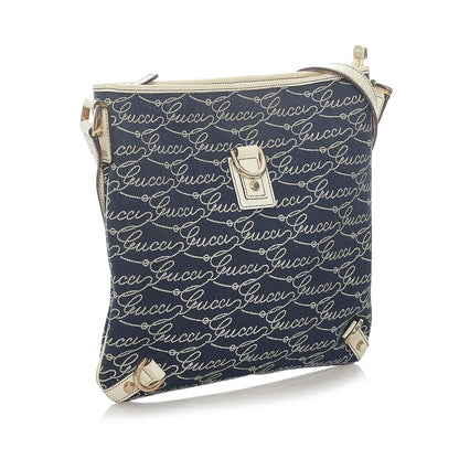 Gucci Abbey D-Ring Denim Crossbody Bag (SHG-33100)