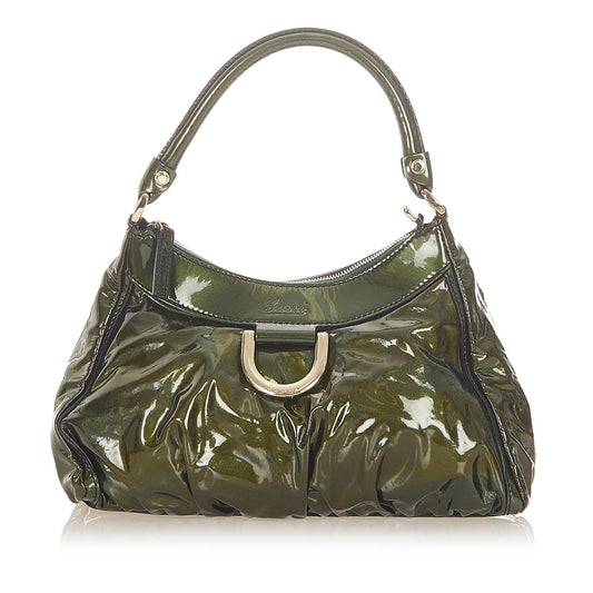 Gucci Abbey D-Ring Patent Leather Shoulder Bag (SHG-19497)