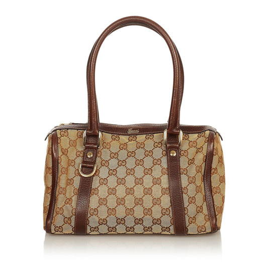 Gucci Abbey GG Canvas Boston Bag (SHG-25641)