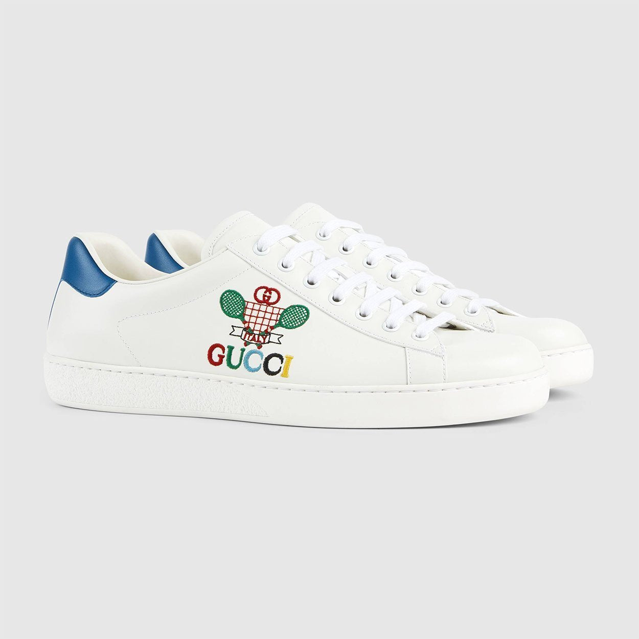 Gucci Ace Sneakers Tennis Men's Shoes White Tennis Sewed Calf-Skin Leather Casual (GGM1713)