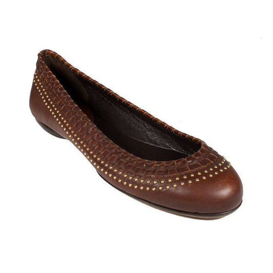 Gucci Ballerina's Designer Shoes for Women Brown Leather Flats