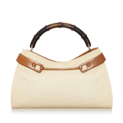 Gucci Bamboo Canvas Handbag (SHG-33395)