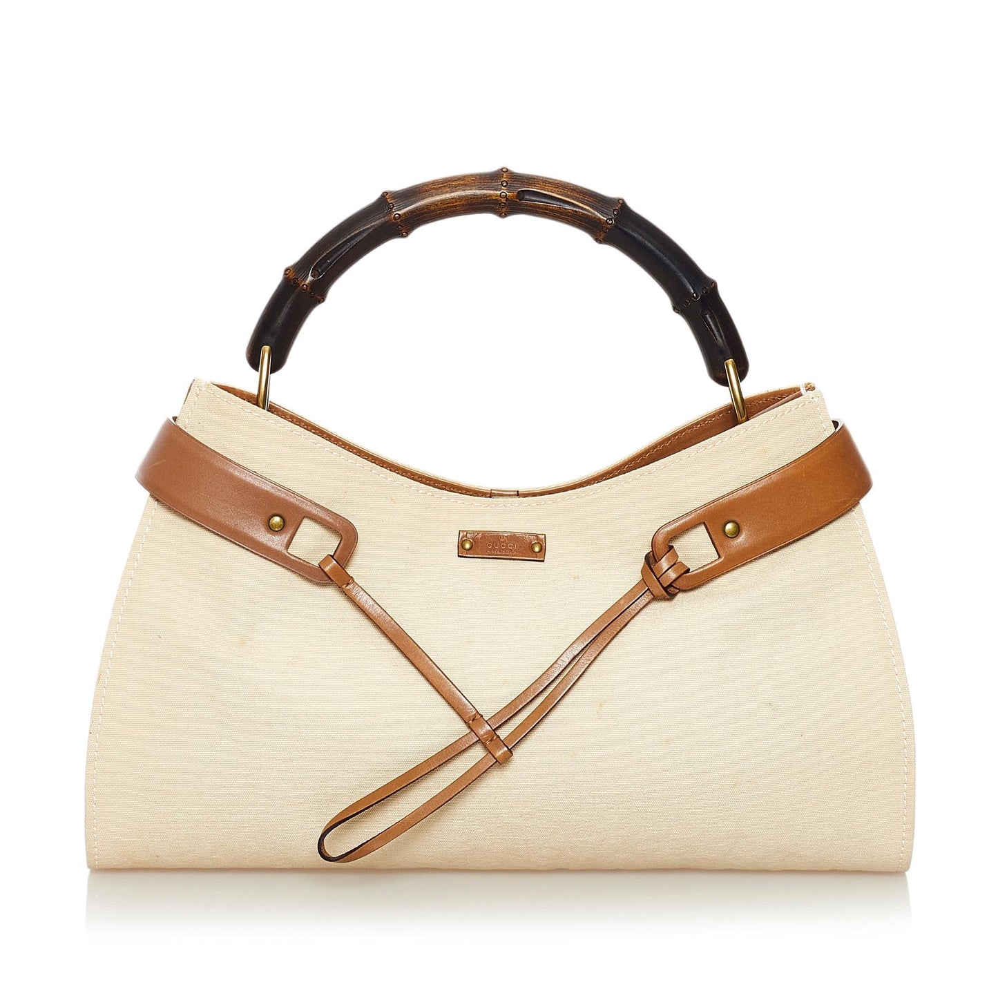 Gucci Bamboo Canvas Handbag (SHG-33395)