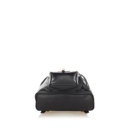 Gucci Bamboo Drawstring Leather Backpack (SHG-26388)