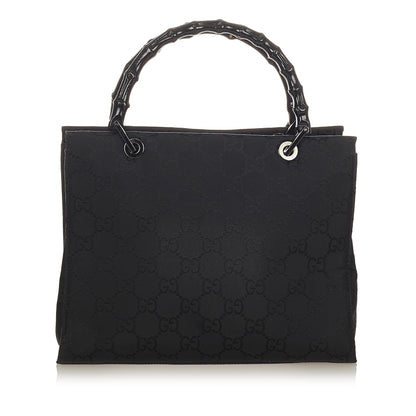 Gucci Bamboo GG Canvas Handbag (SHG-25300)