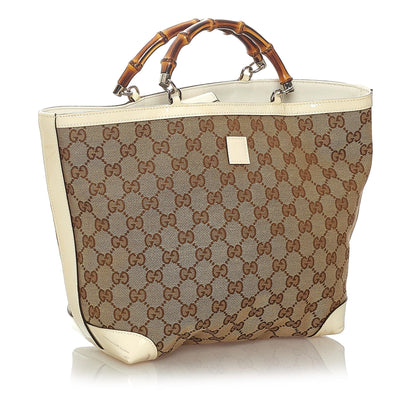 Gucci Bamboo GG Canvas Handbag (SHG-27277)