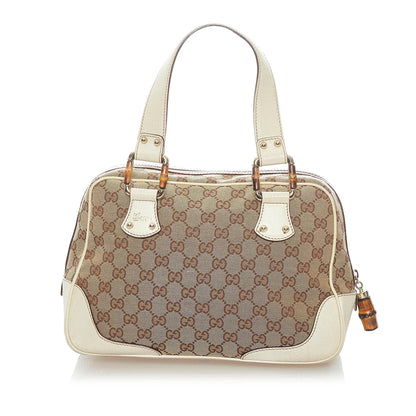 Gucci Bamboo GG Canvas Handbag (SHG-32941)