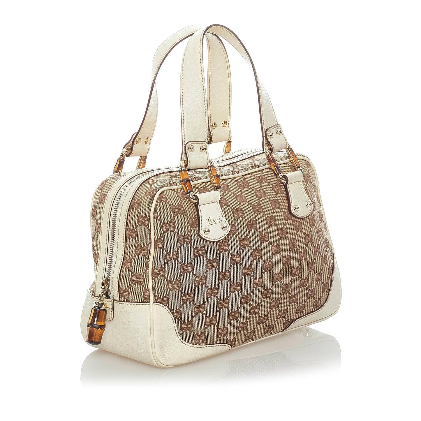 Gucci Bamboo GG Canvas Handbag (SHG-32941)