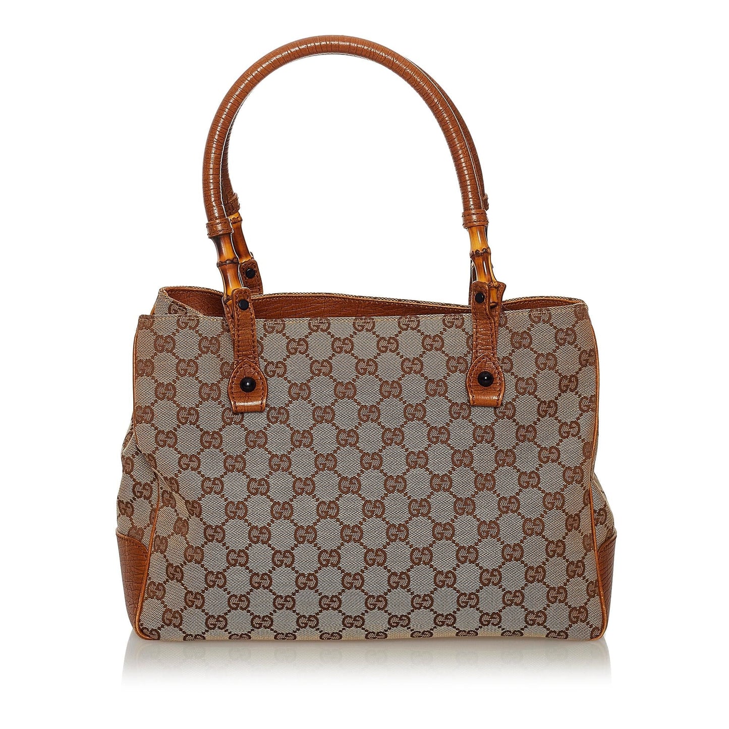 Gucci Bamboo GG Canvas Handbag (SHG-33647)