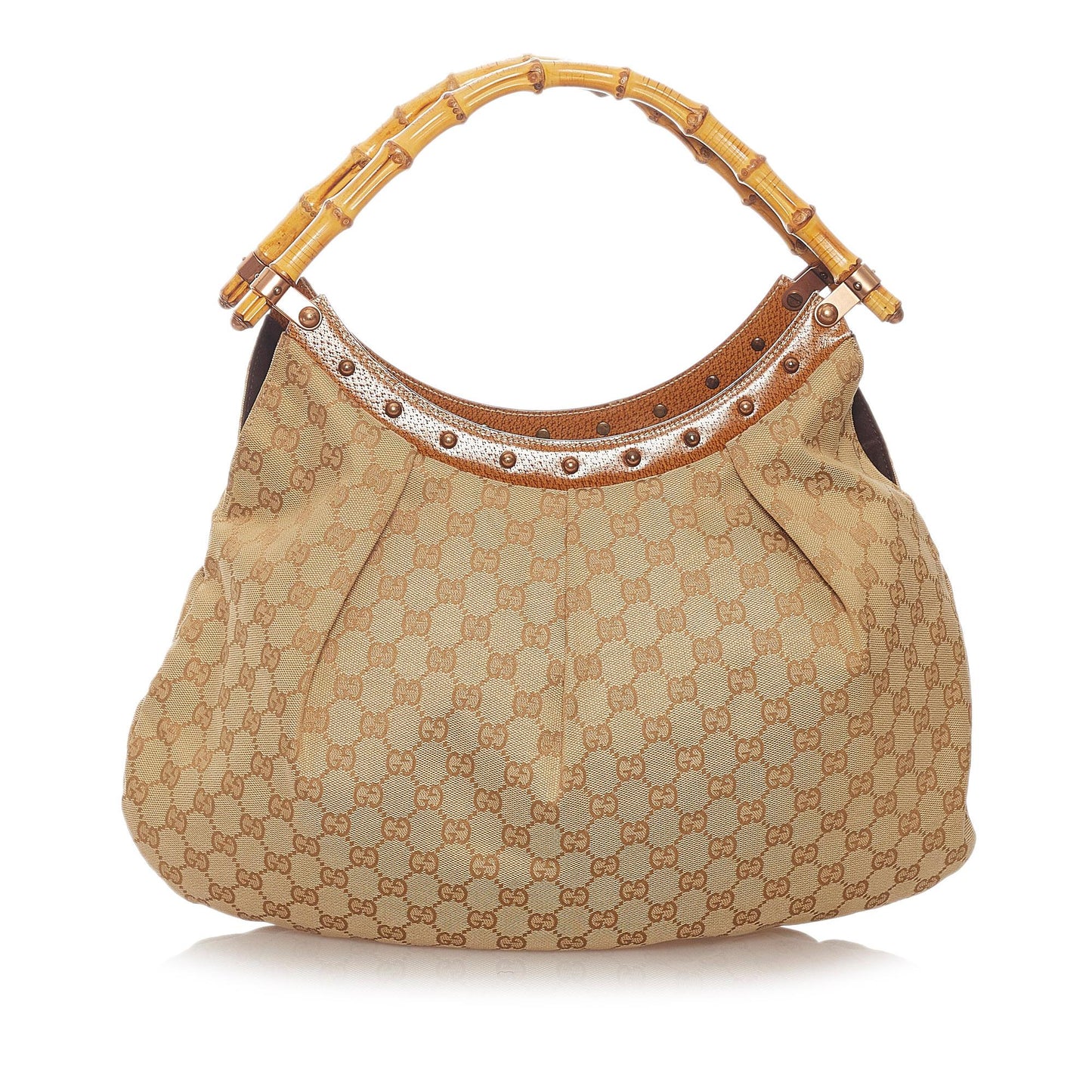 Gucci Bamboo GG Canvas Hobo Bag (SHG-27354)