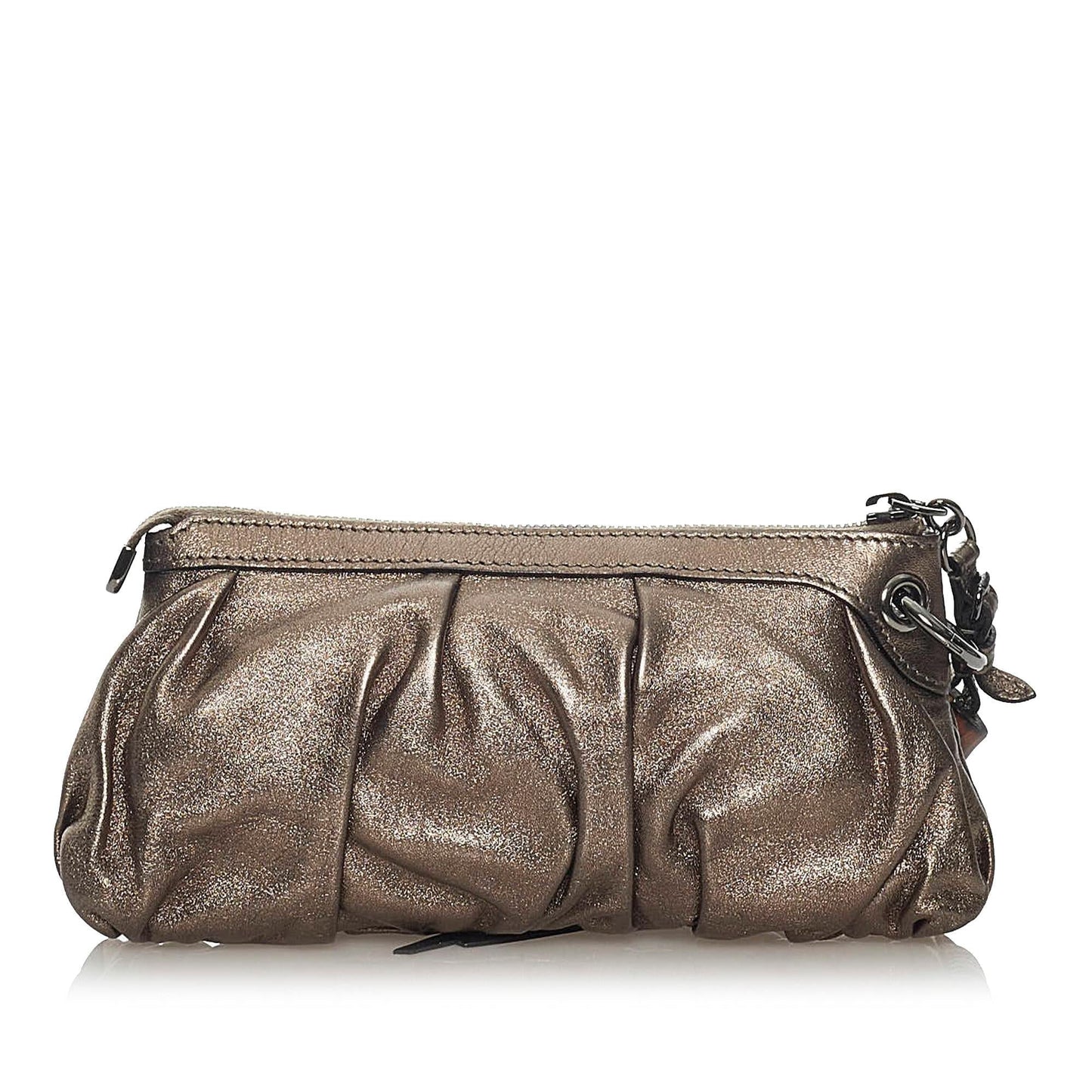 Gucci Bamboo Leather Clutch Bag (SHG-28914)