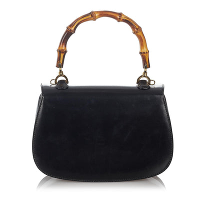 Gucci Bamboo Night Leather Satchel (SHG-27074)