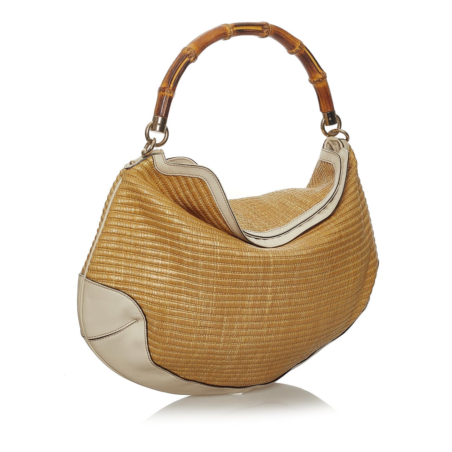 Gucci Bamboo Peggy Raffia Hobo Bag (SHG-33489)