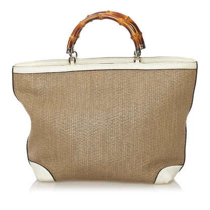 Gucci Bamboo Raffia Handbag (SHG-33155)