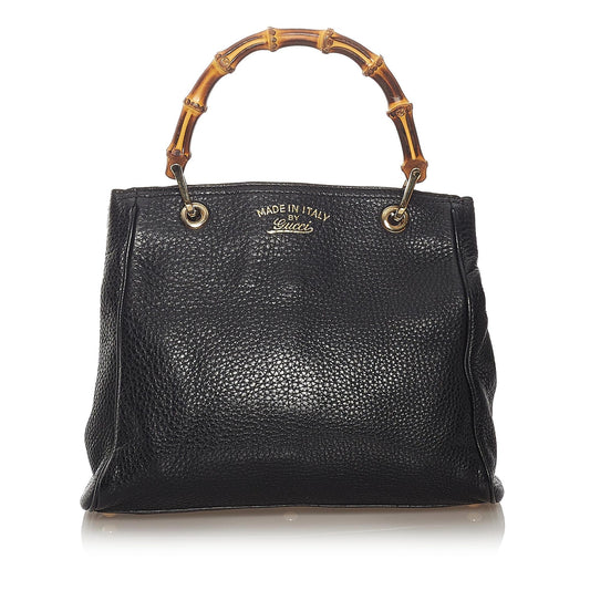 Gucci Bamboo Shopper Leather Handbag (SHG-27274)