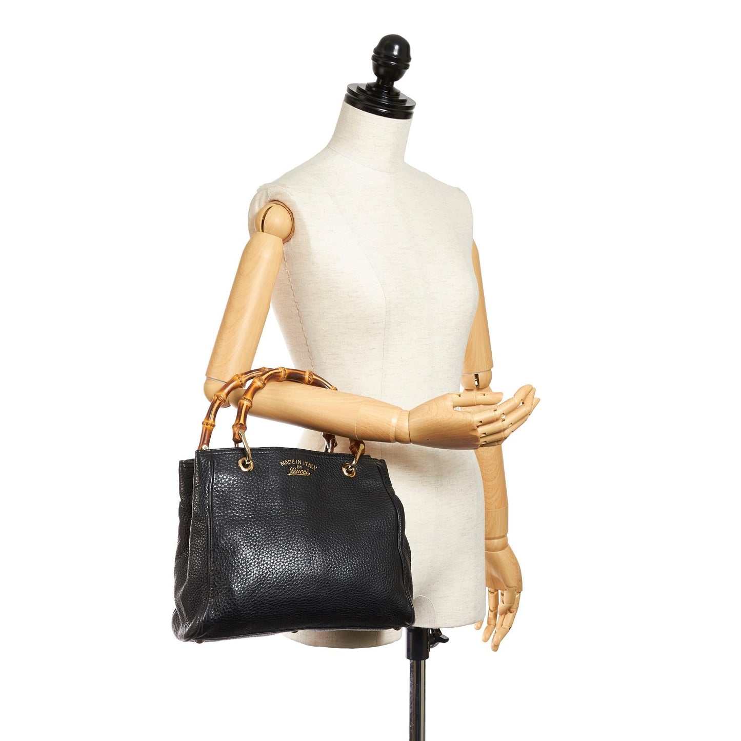 Gucci Bamboo Shopper Leather Handbag (SHG-27274)