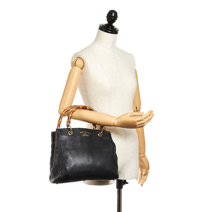 Gucci Bamboo Shopper Leather Handbag (SHG-27274)