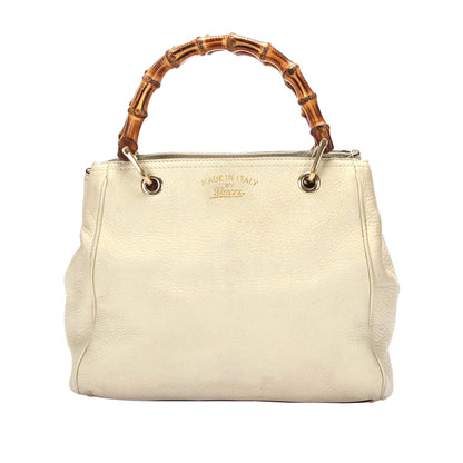 Gucci Bamboo Shopper Leather Satchel (SHG-23674)