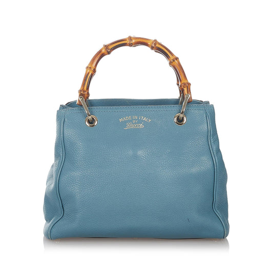 Gucci Bamboo Shopper Leather Satchel (SHG-26881)