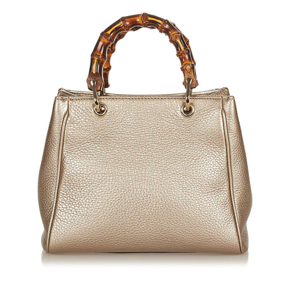 Gucci Bamboo Shopper Leather Satchel (SHG-27069)