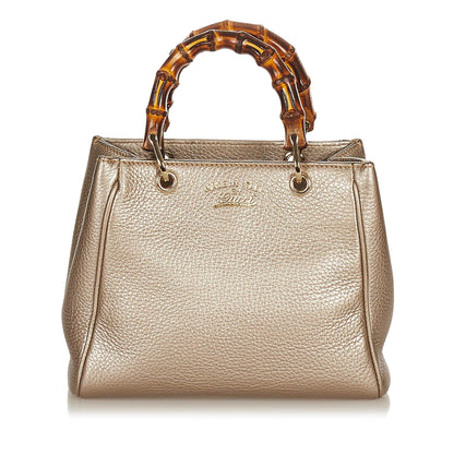 Gucci Bamboo Shopper Leather Satchel (SHG-27069)