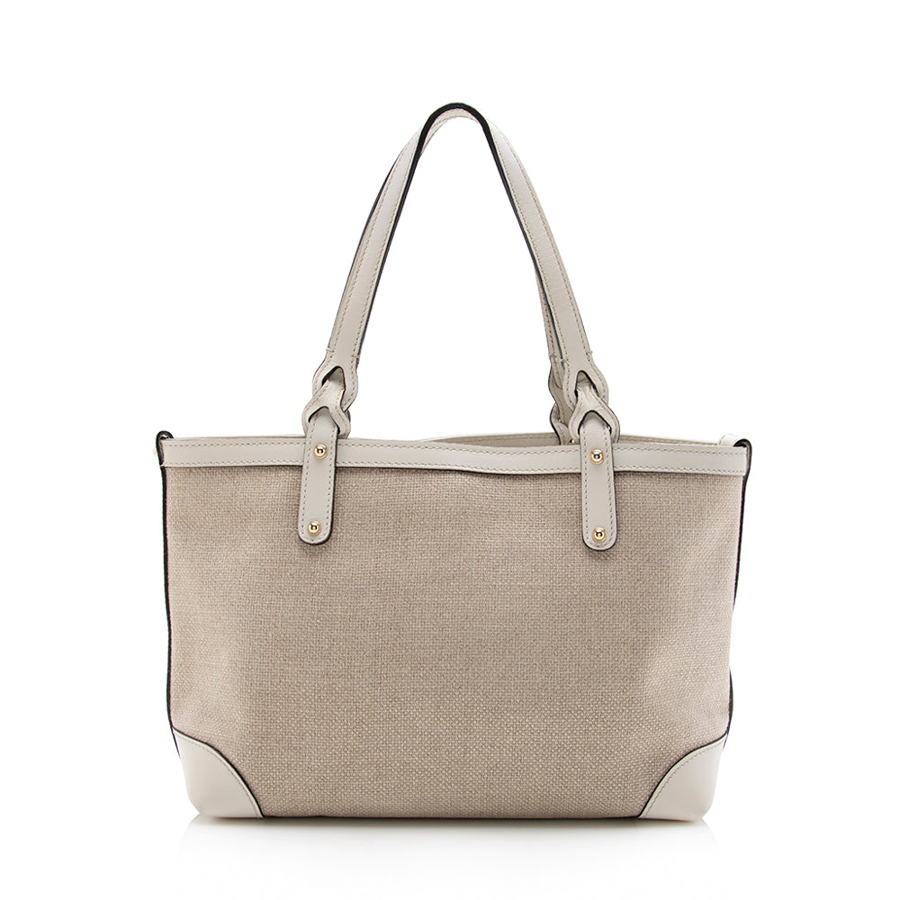 Gucci Canvas Craft Small Tote (SHF-15165)