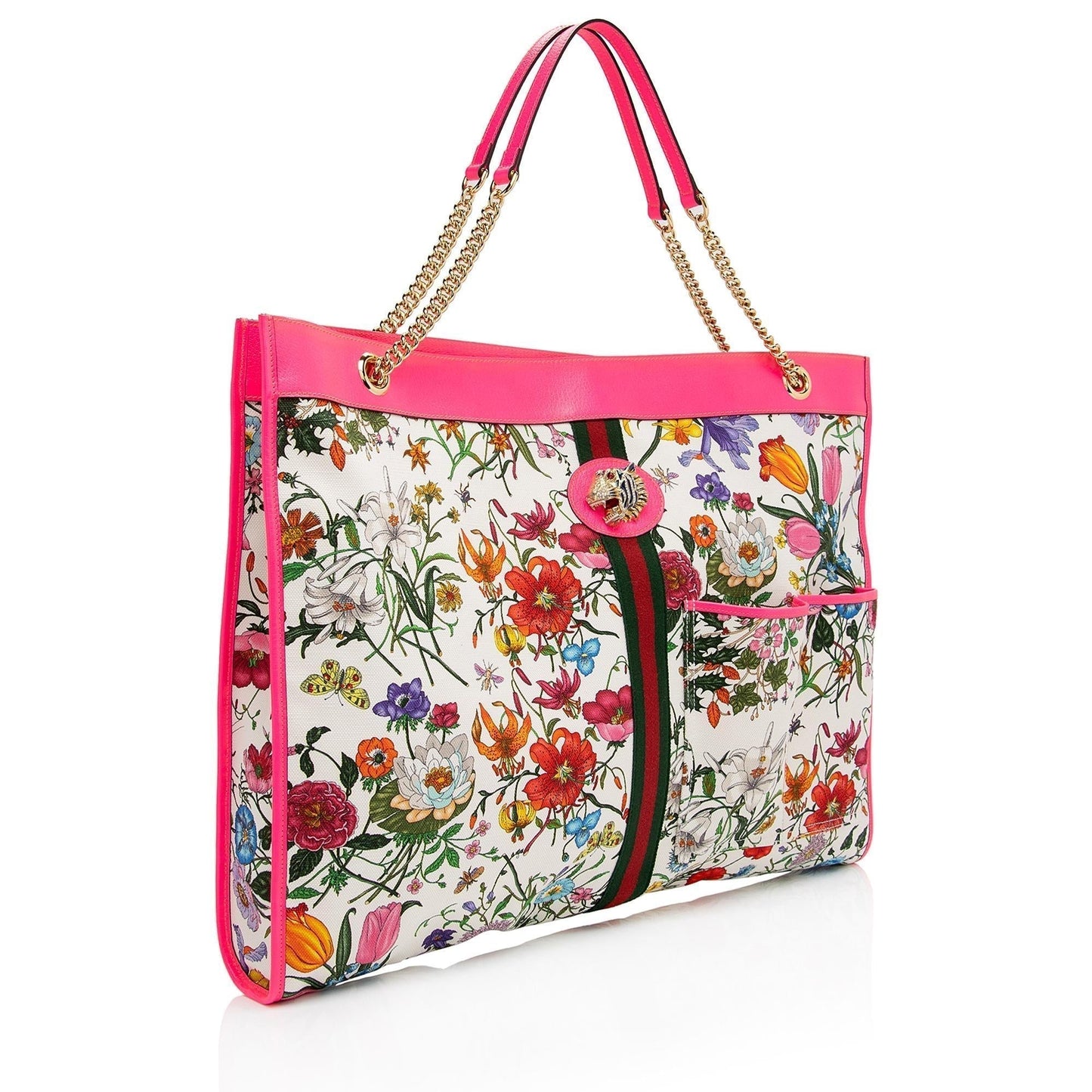 Gucci Canvas Flora Rajah Maxi Tote (SHF-3FjYSw)