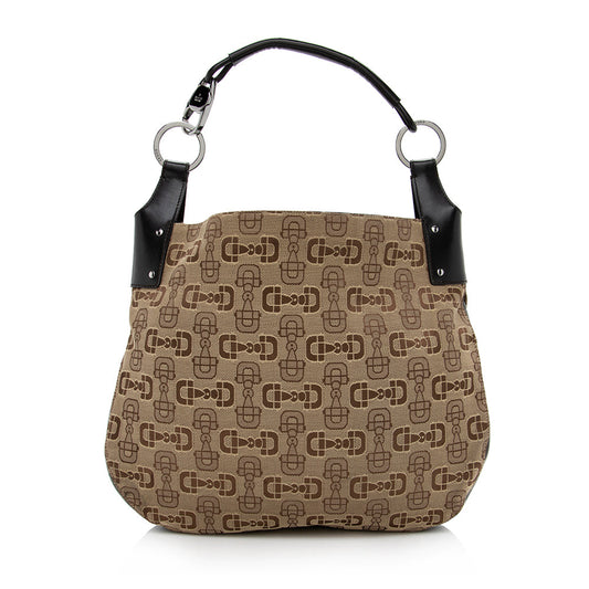 Gucci Canvas Horsebit Hobo (SHF-15066)