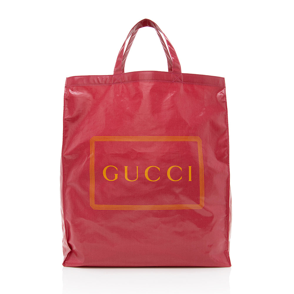 Gucci Coated Canvas Logo Tote