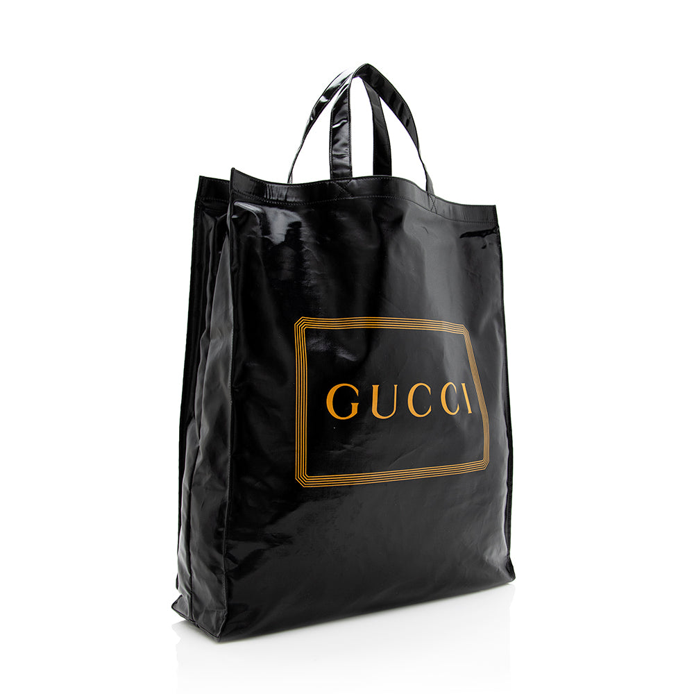 Gucci Coated Canvas Logo Tote (SHF-18922)