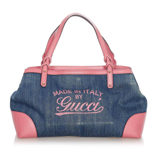 Gucci Craft Denim Tote Bag (SHG-23024)