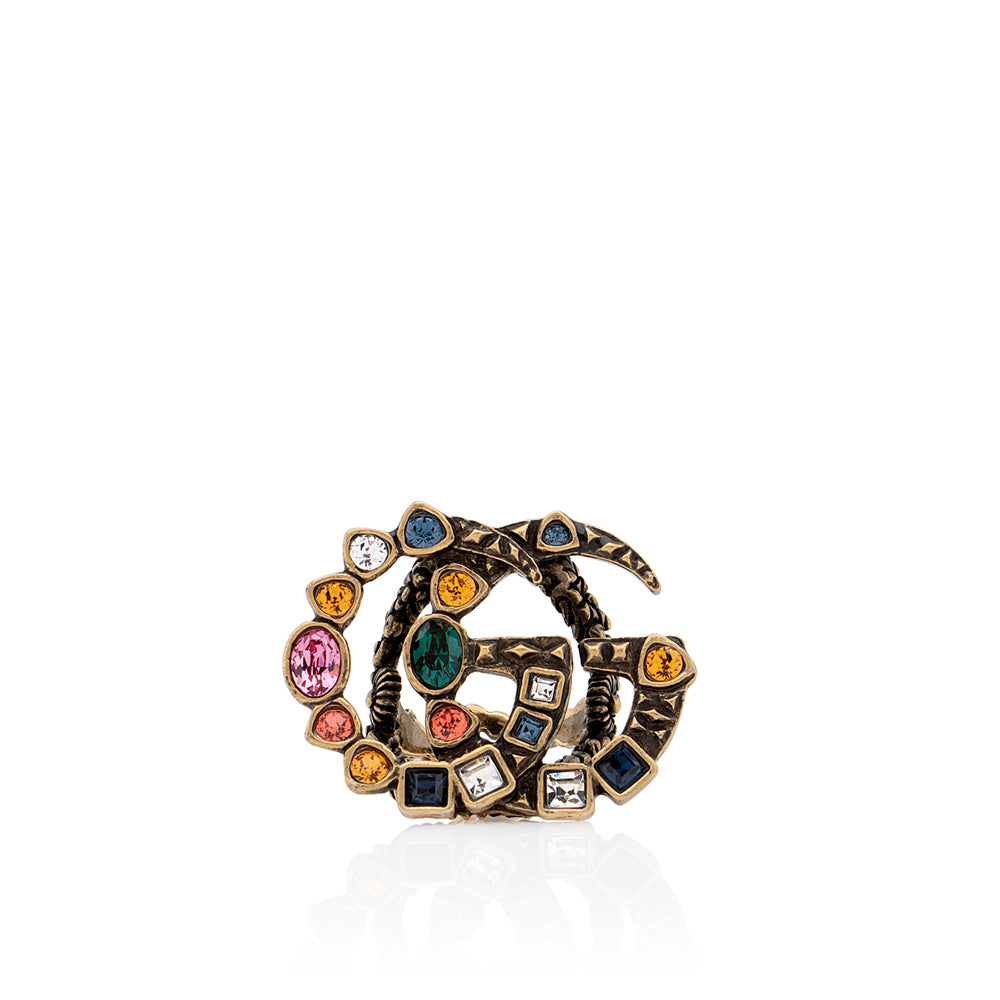 Gucci Crystal GG Ring - Size 6 1/2 (SHF-18555)