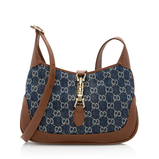 Gucci GG Denim Jackie 1961 Small Shoulder Bag (SHF-20758)