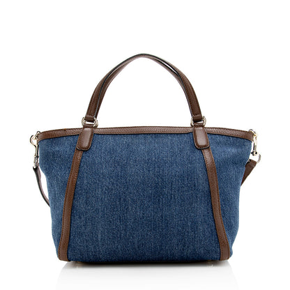 Gucci Denim Soho Top Handle Tote