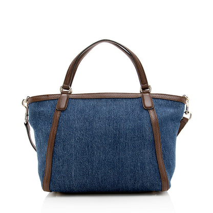 Gucci Denim Soho Top Handle Tote (SHF-18884)