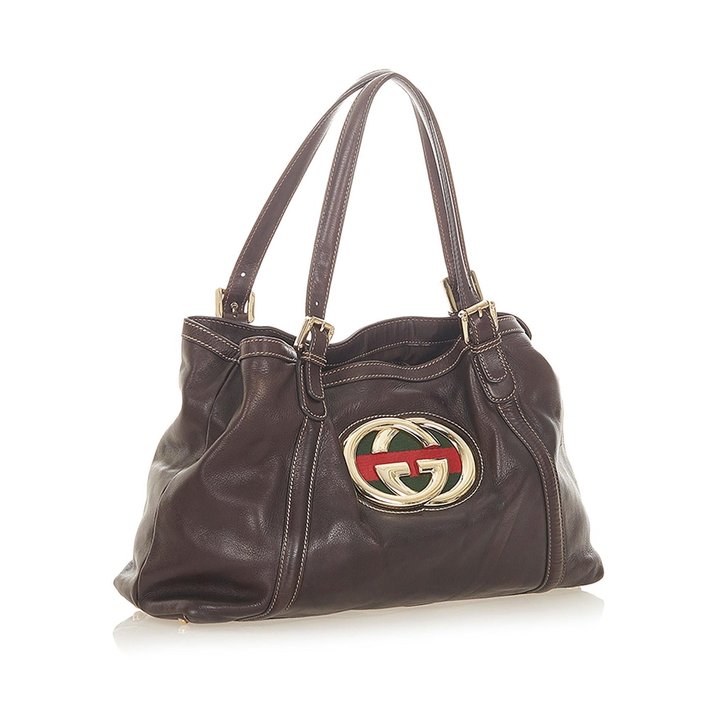 Gucci Dialux Britt Leather Tote Bag (SHG-19227)