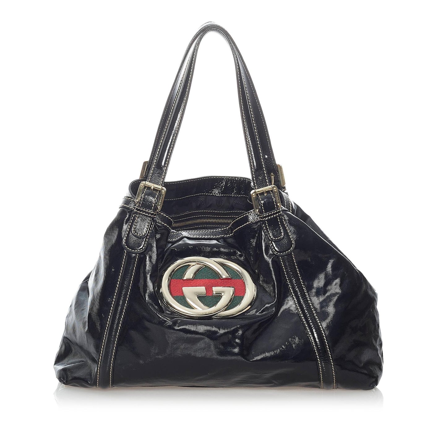 Gucci Dialux Britt Patent Leather Tote Bag (SHG-31162)