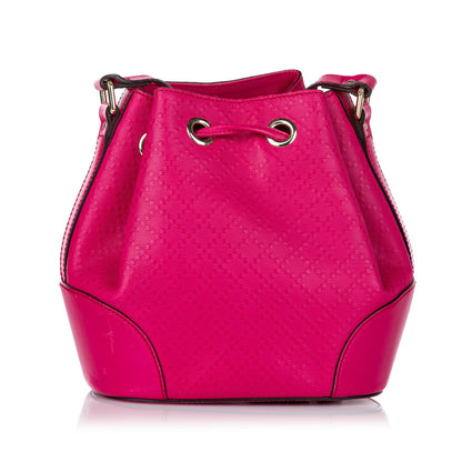 Gucci Diamante Bright Leather Bucket Bag