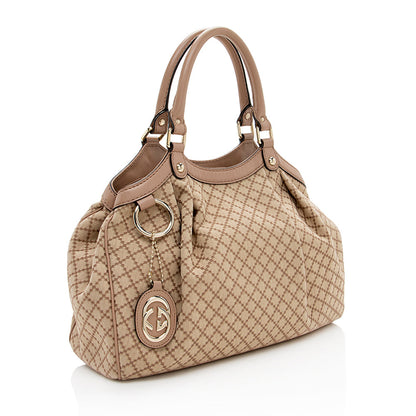 Gucci Diamante Canvas Sukey Medium Tote (SHF-16354)