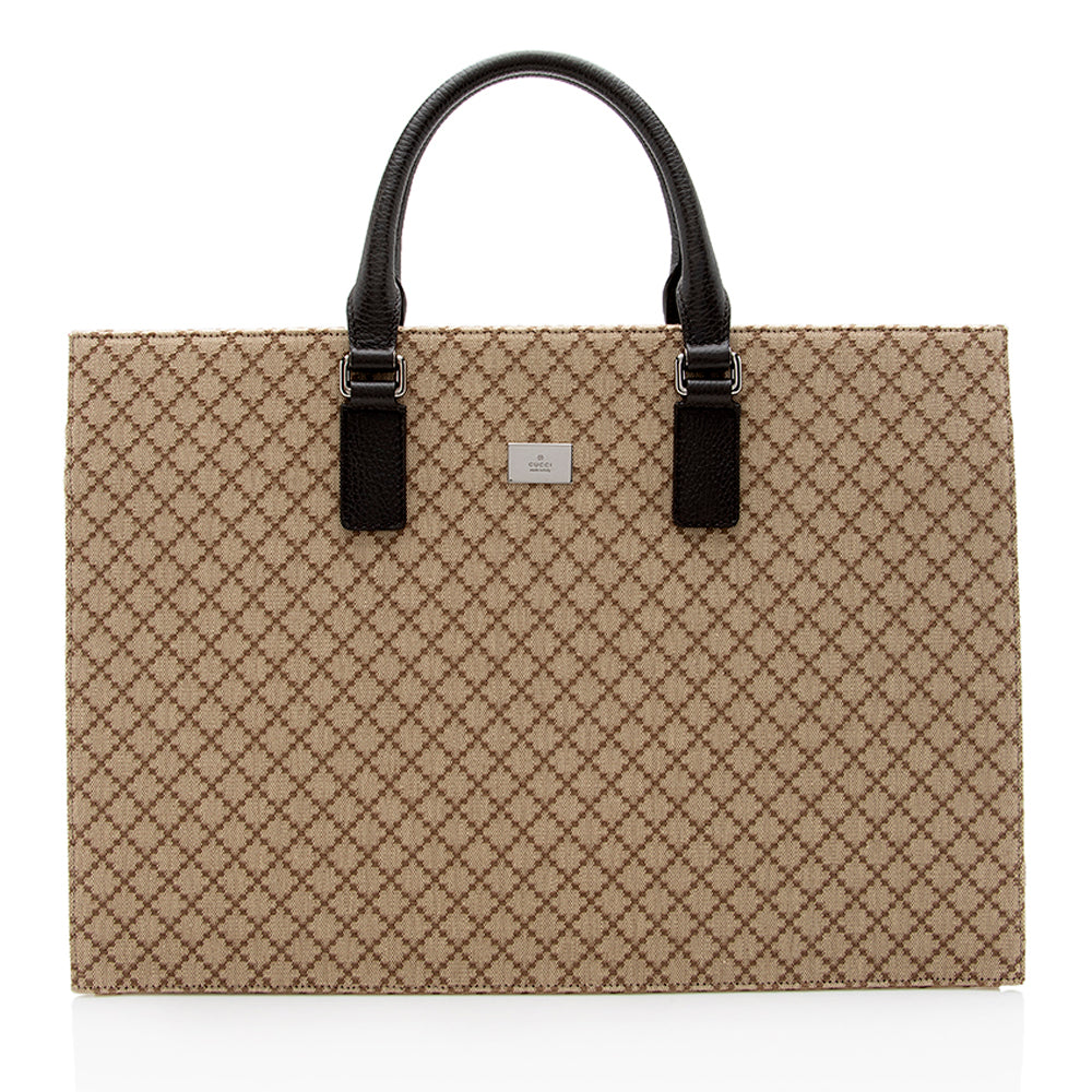 Gucci Diamante Canvas Tote (SHF-15190)