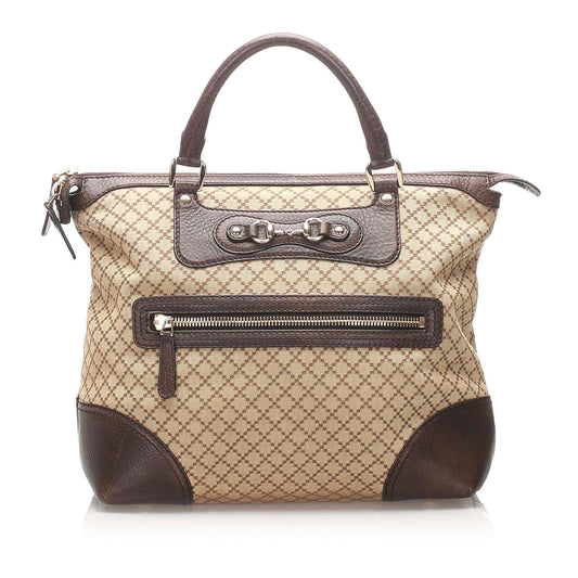 Gucci Diamante Horsebit Catherine Tote Bag (SHG-10729)